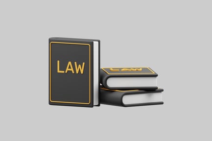 Preview: Law book stack with gold trim