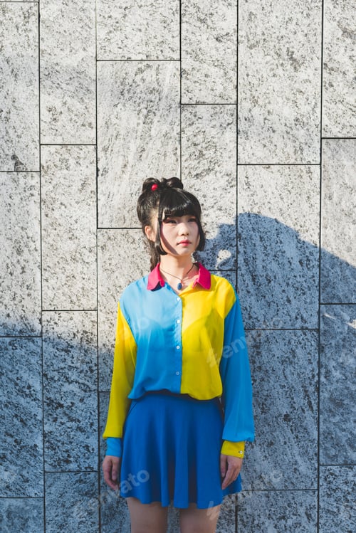 Preview: Young asiatic woman outdoor
