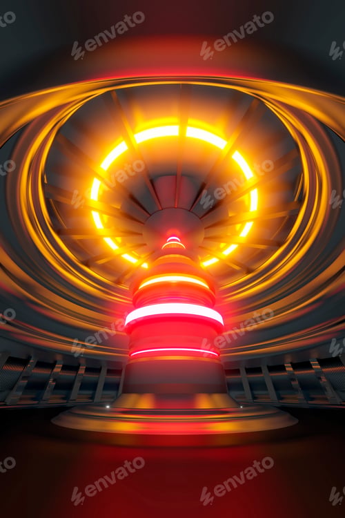 Preview: 3D Rendered Illustration, visualisation of a science fiction spaceship
