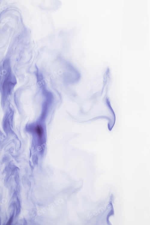 Swirling Purple Haze on White Background