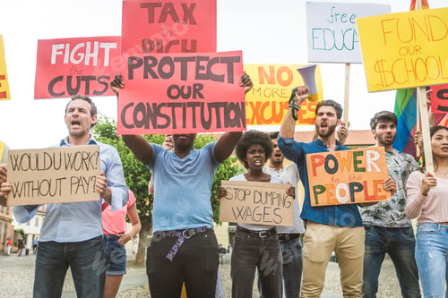 Preview: Activists demonstrating against social issues