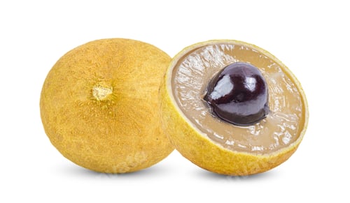 Preview: fresh longan on white background