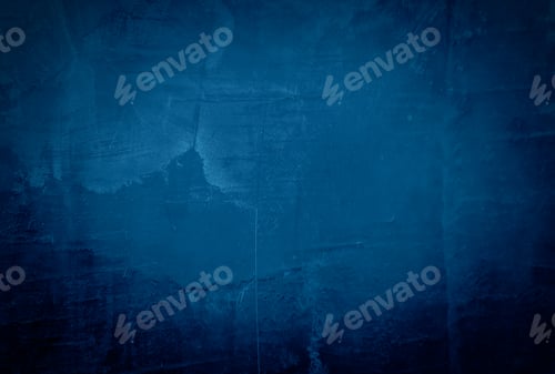 Preview: Vintage grunge blue concrete texture wall background with vignette.