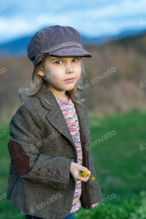 Preview: Girl in a spring field