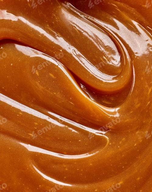 Preview: freshly cooked caramel sauce background
