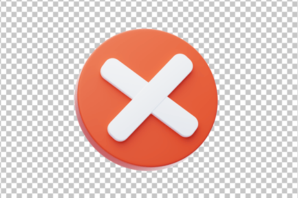 Preview: Wrong Mark 3D Icon