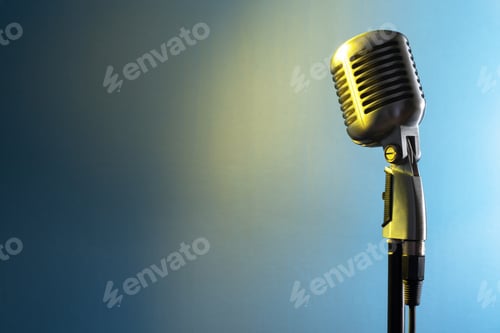 Preview: audio microphone retro style