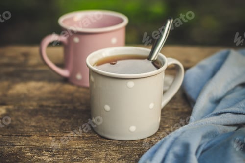Preview: Cups With A Drink Of Bitter (Tea Or Coffee) To Keep In Hands . Food Drink Background