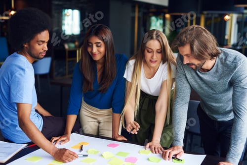 Preview: Brainstorming of young business colleagues