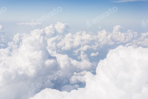 Preview: Skyline View above the Clouds from Airplane