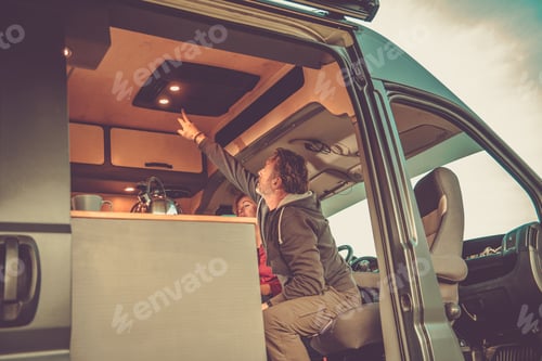 Preview: Men Turning Off Camper Van Air Condition Unit