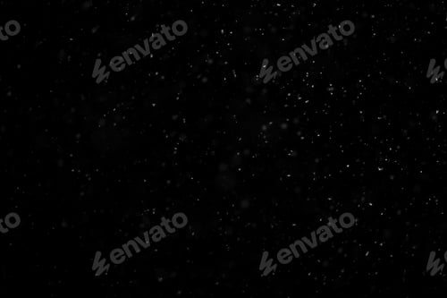 Preview: White snow falling in black night sky in the dark