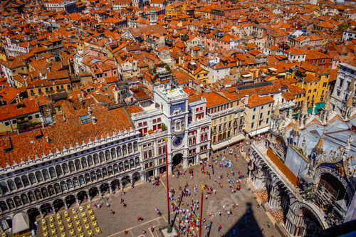Preview: Looking at Venice from above. Italy