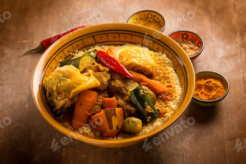Preview: lamb couscous with mixed vegetables and spice