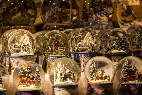 Preview: Closeup of Christmas decorations at a market in Salzburg, Austria