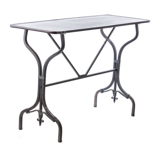 Preview: Elegant table with metal legs over white