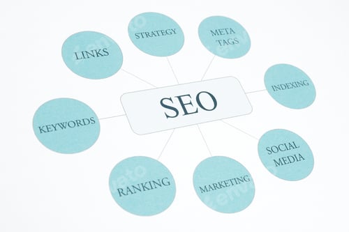 Preview: Seo business concept flow chart print document.