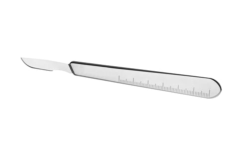Preview: scalpel isolated on white background