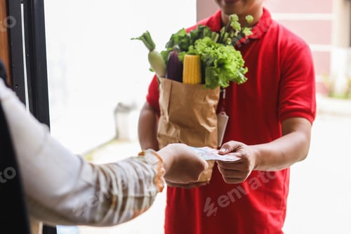 Preview: Express food delivery, online shopping concept.