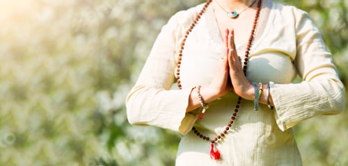 Preview: Woman Meditating Outdoors in a Peaceful Setting