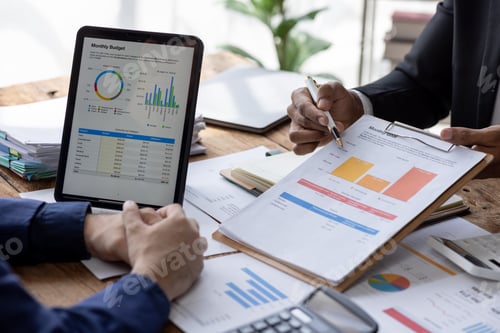 Preview: Business Documents, Auditor business Team checking searching document legal prepare paperwork or rep