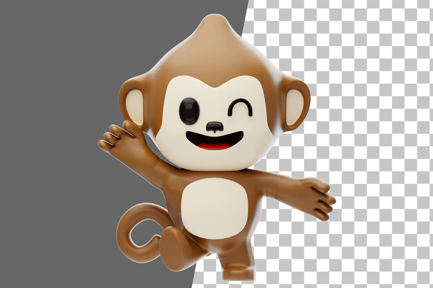Preview: Monkey Jumping for Joy 3D Illustration