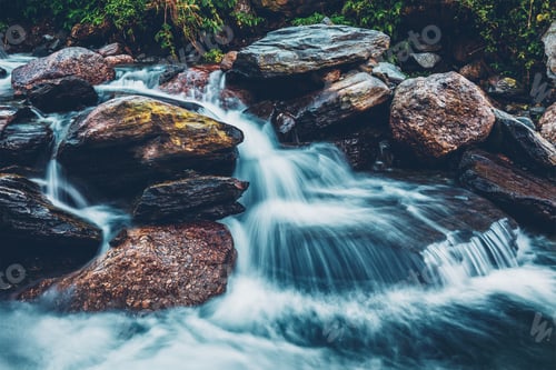 Preview: Bhagsu waterfall. Bhagsu, Himachal Pradesh, India