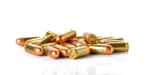 Preview: Bullet placed on white background.