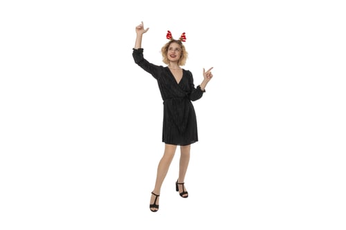 Preview: Festively dressed for New Year’s celebration, on white