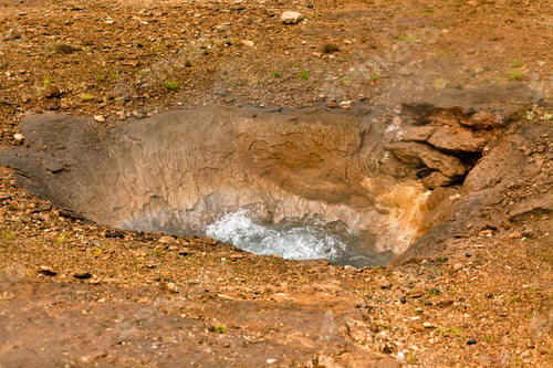 Preview: Small Geyser boiling. Iceland, Geysers Valley