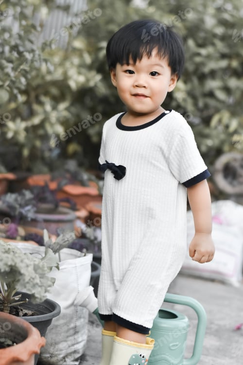 Preview: Cute Boy playing in the park, Sweet Little baby boy enjoying