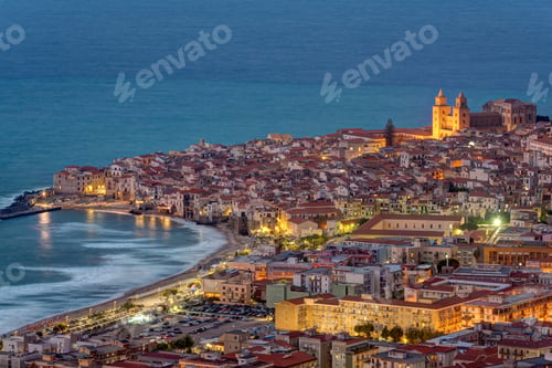 Preview: Cefalu in Sicily at twilight