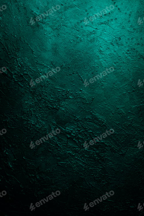 Preview: Deep emerald green texture or background with stains, waves and grain elements