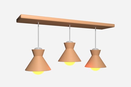 Preview: Hanging Pendant Lamp 3D Illustration