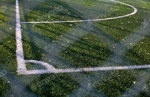 Preview: The lines and lawn in a soccer field