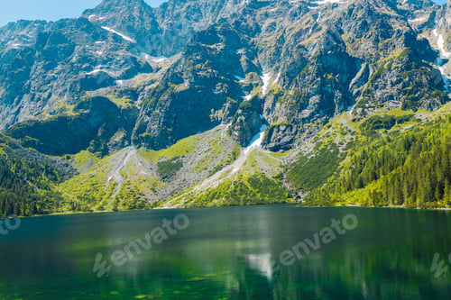 Preview: Scenic Mountain Lake View in Summer
