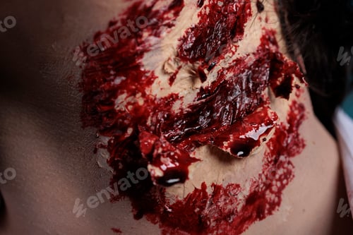 Preview: Dangerous demon with blood on wounds