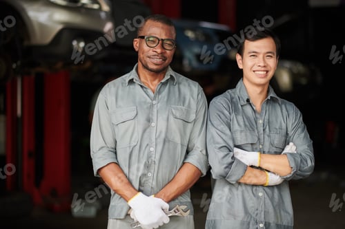 Preview: Diverse Team of Car Mechanics