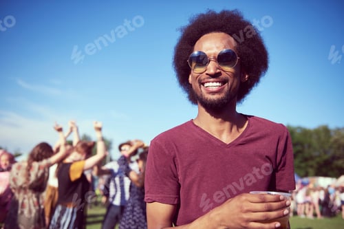 Preview: Happy African man on the party