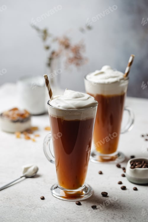 Preview: Iced coffee in a tall glass