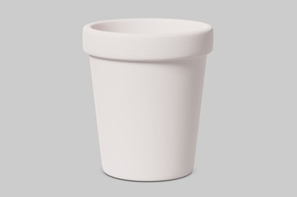 Preview: White cylindrical container.