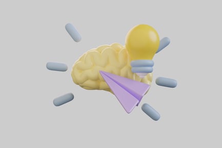 Preview: Brainstorming lightbulb with paper plane