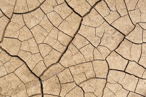 Preview: Cracked ground surface as background, top view