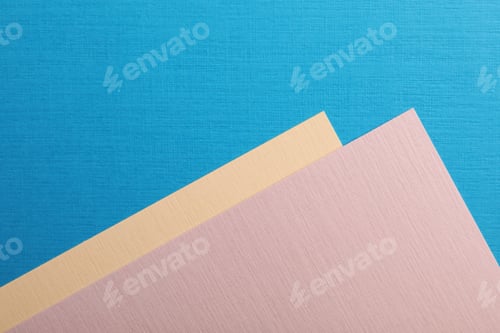 Preview: Colorful paper sheets as background, top view