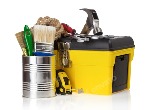 Preview: Toolbox with Painting Supplies and Measuring Tape