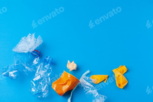 Preview: Environmental conservation concept - garbage prepared for recycling