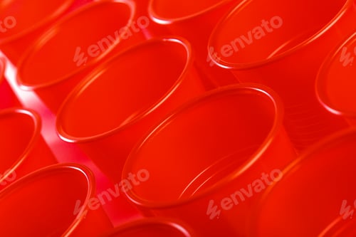 Preview: red disposable plastic glasses