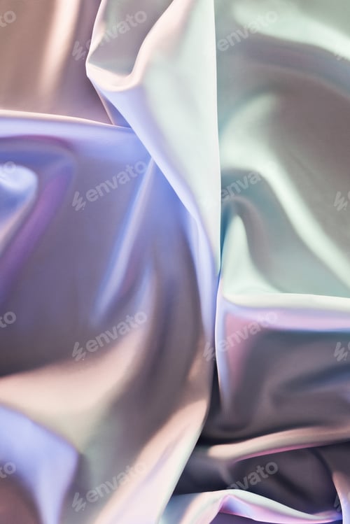 Preview: green and violet shiny silk fabric background