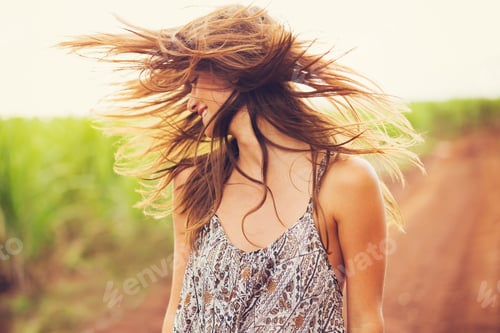 Preview: Gorgeous Romantic Girl Outdoors. Summer Lifestyle