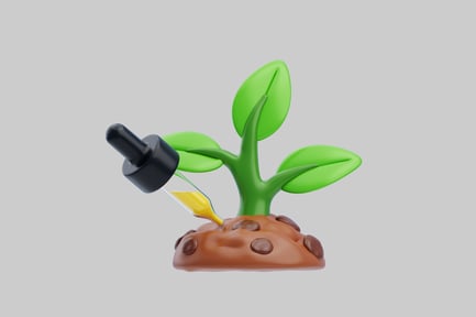 Preview: Seedling with growth solution dropper